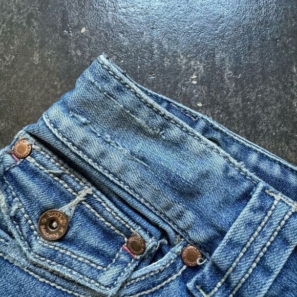 Billabong Women’s Denim Shorts Juniors Size 9 Cotton Blend Grunge Distressed - Picture 10 of 15